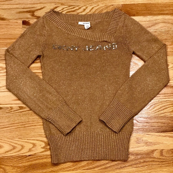 Dkny Sweaters - DKNY gold sweater size XS